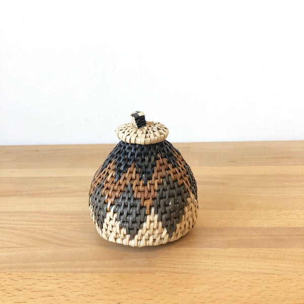 Zulu  Mini Lidded Basket 4-5" (Assorted)