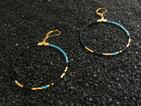 Ayana-Turquoise/Gold/Black