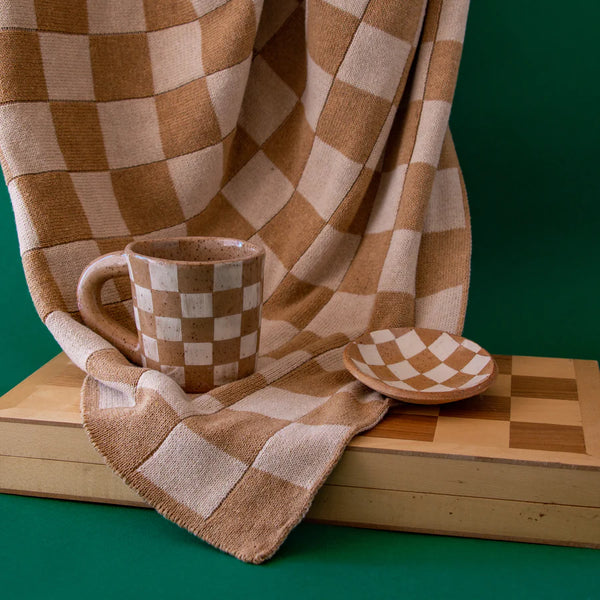 Anne Gates-Sandy Checkerboard Throw